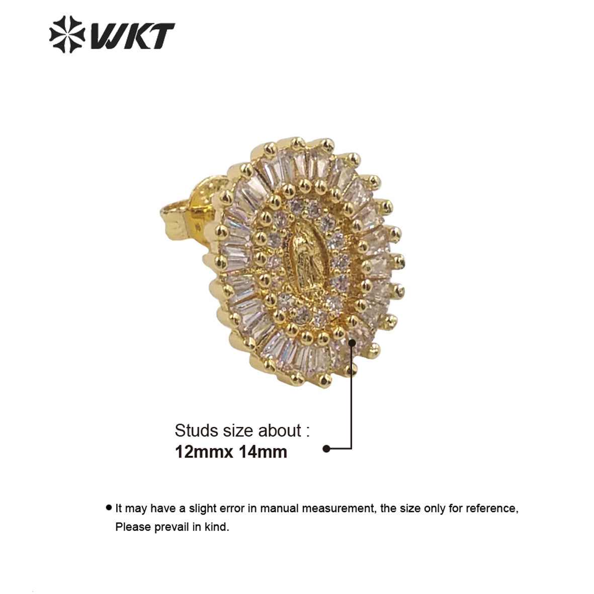 WT-ME099 Wholesale Newest Vintage Style Cubic Zircon Fashion Light Luxury Natural Shell With Enamel Micro Paved Earrings Studs