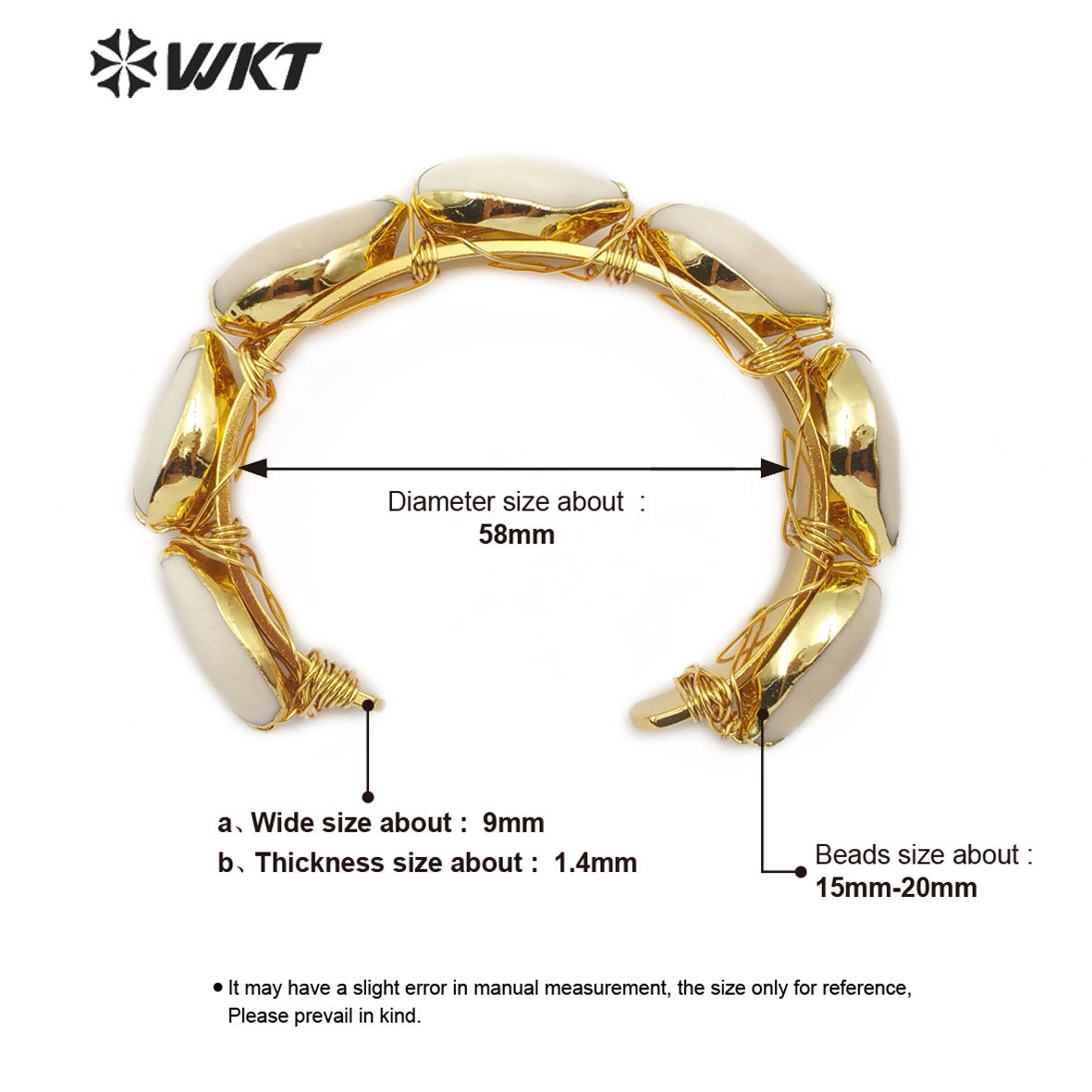 WT-B476 Wholesale of the Latest Fashion Cowrie Gold Bangles Two Styles Available for Lady Cowrie Gold-plated Bangles