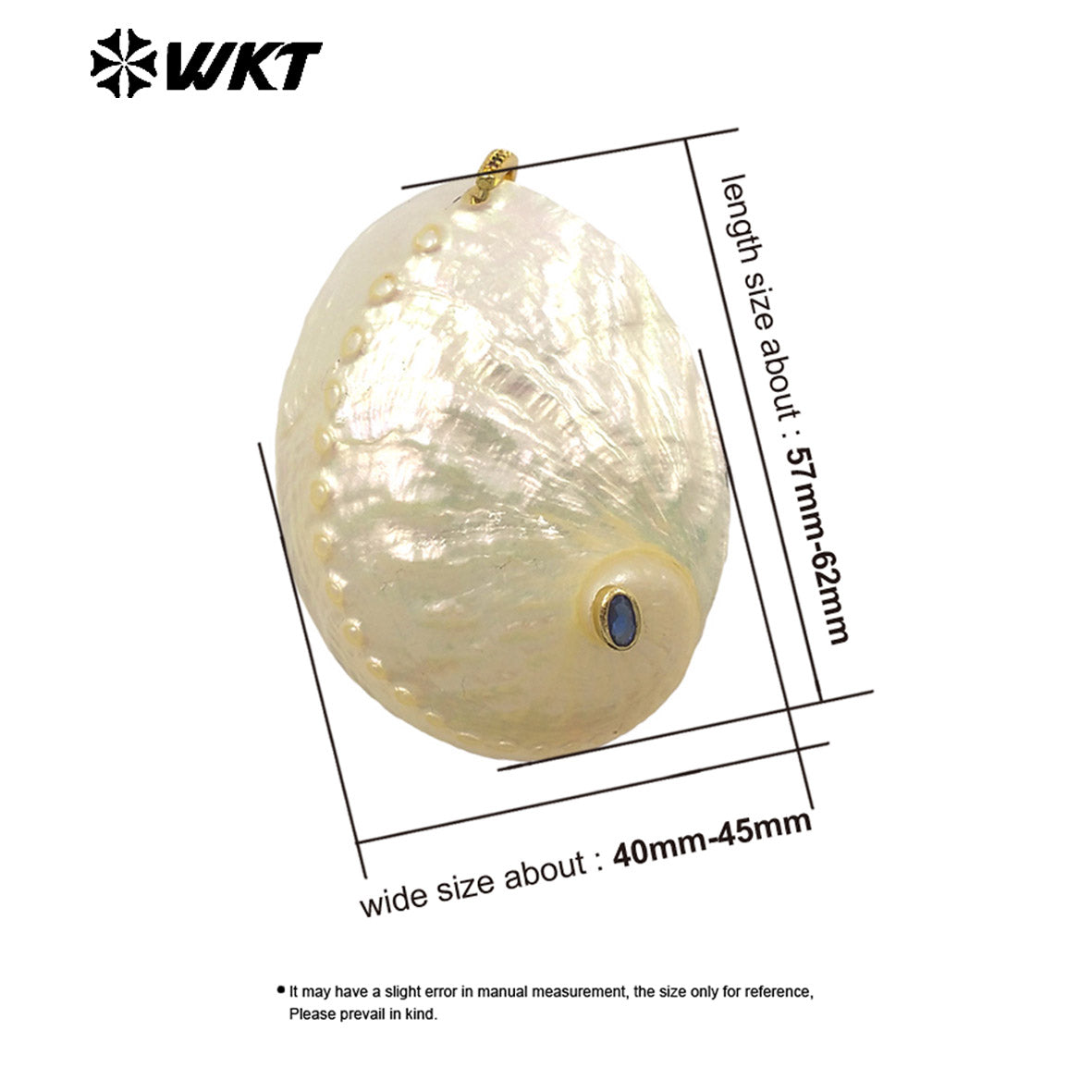 WT-JP498 Wonderful Trendy Natural Trumpet Setting In Zircon Gold Charm Pendants As Women Summer Series Necklace Accessory