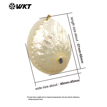 WT-JP498 Wonderful Trendy Natural Trumpet Setting In Zircon Gold Charm Pendants As Women Summer Series Necklace Accessory