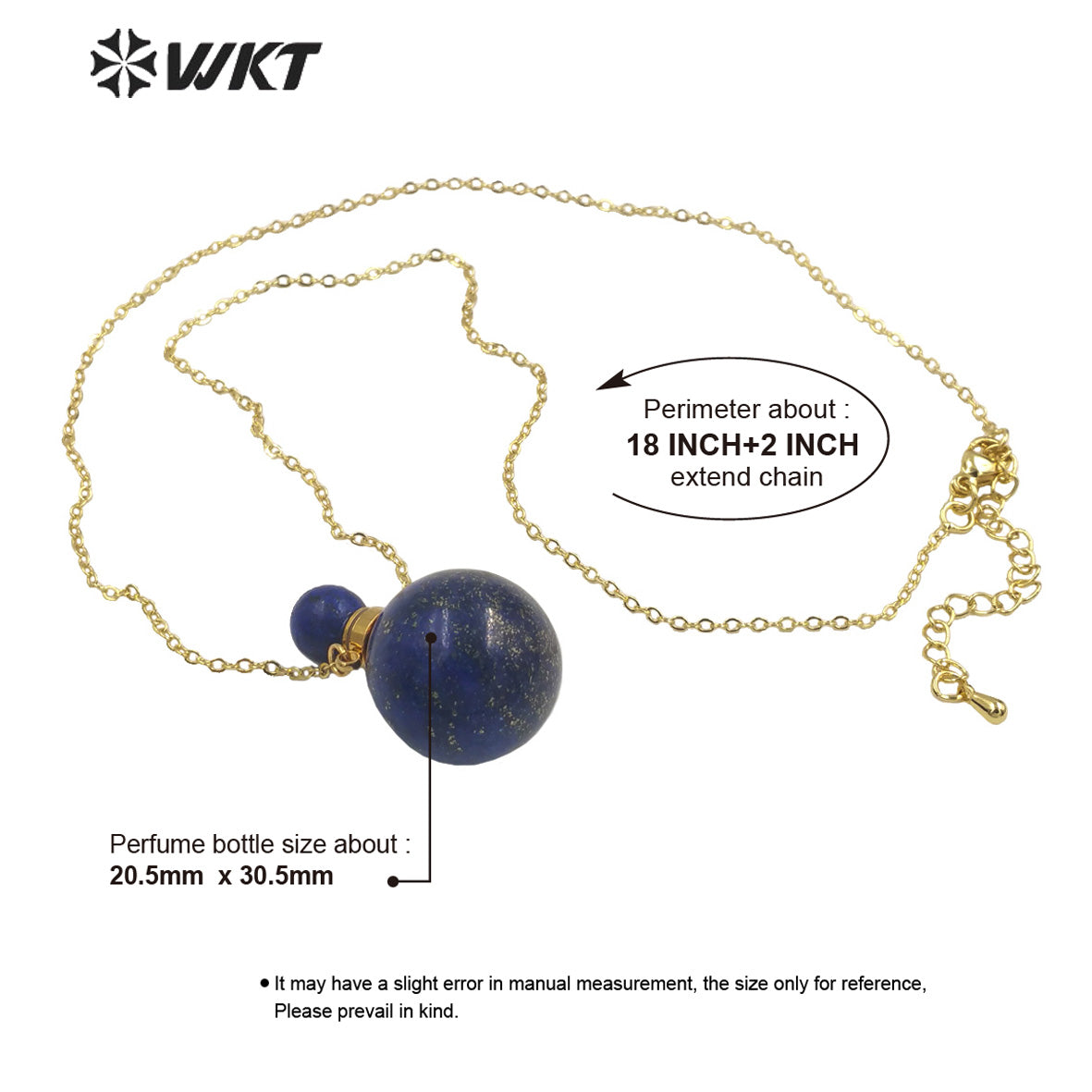 WT-N1442 WKT Best 2023 Newest Natural Aura Cluster Quartz Women Simple Hoop Aura Perfume Bottle Necklace