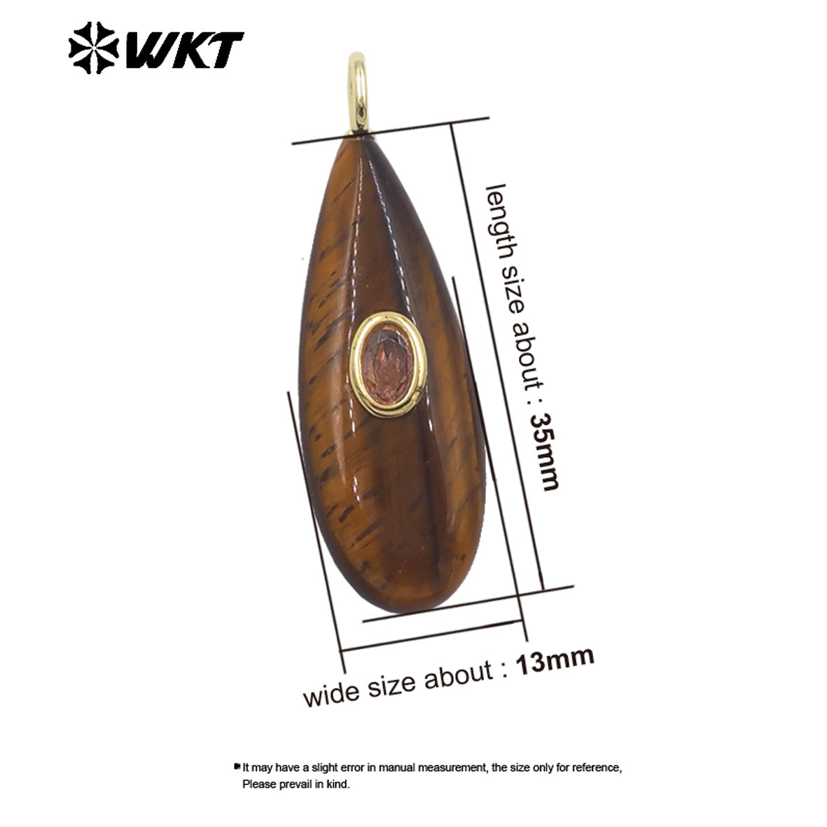 WT-P2065 Good Quality Gold Plated Zircon And Multi Natural Gemstones Waterdrop Shape Pendants For Fashion Women Earrings Making