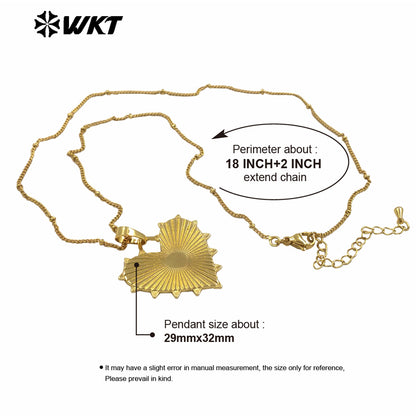 WT-N1481 Wholesale Fashion 18K Gold Plated Lovely Metal Charms Necklace Women Jewelry Match