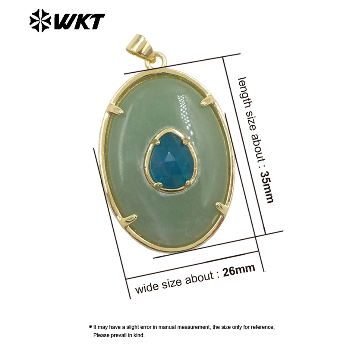 WT-P2066 Newest Gold Electroplated Colorful Natural Gemstones With Zircon Round Pendants As Handmade Necklace Findings