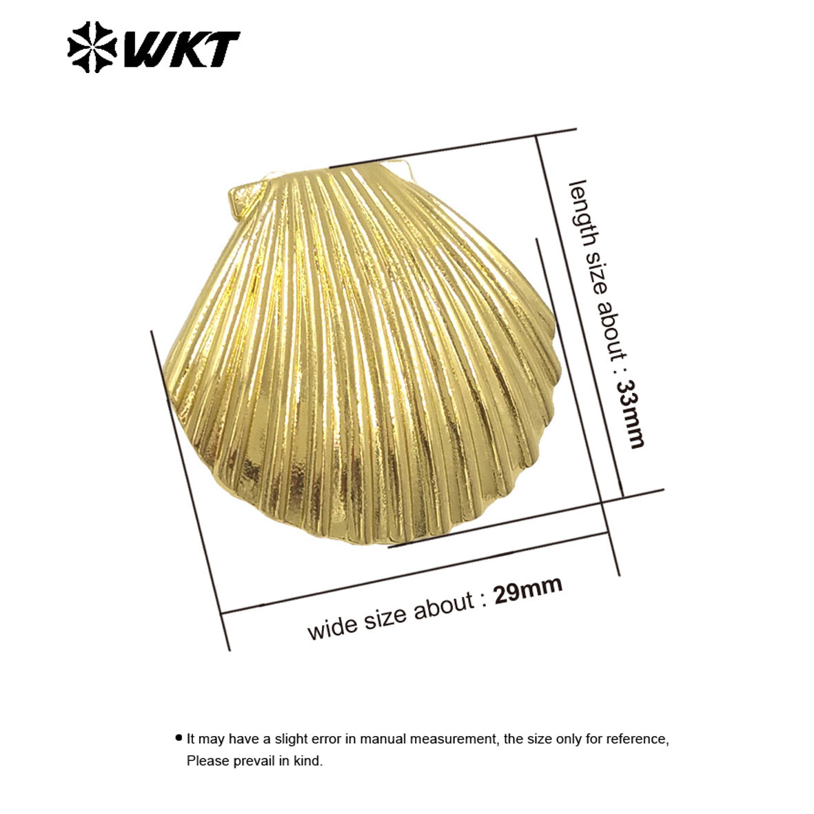 WT-E769 Hot Sale Unique Design 18K Gold Plated and Silver Elegant Scallop Shell Earrings for Women As Daily Decorative Jewelry