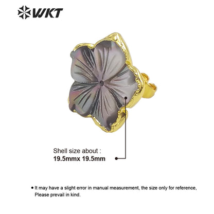 WT-MPE064 Fashion Jewelry Beautiful Flower Type Shell Stone so Sweet Earrings Fine Jewelry As a Gift for Girl and for Party