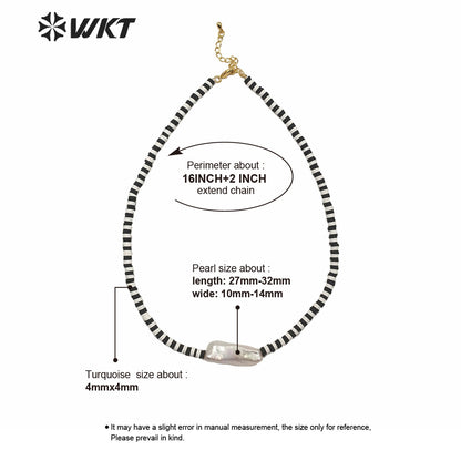 WT-JN126 WKT 16 Inch Long Hand Make Strand Pearl Necklace Lady Summer Hot 4mm Resin Beads Choker Pearl Necklace for Wedding