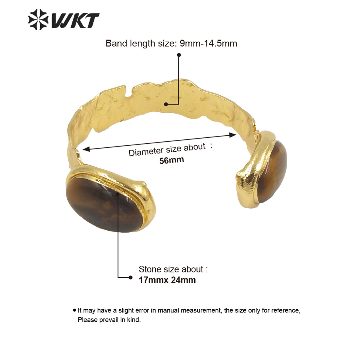 WT-B591 2022 WKT Fashion Natural tiger Eye Amethyst Black Obsidian pink Quartz Bangle Opening Adjustable Oval Stone Bangles