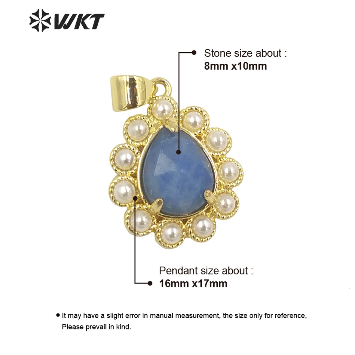 WT-JP359 New Fashion Gold Tiny Drop Charming Gold Plated Natural Gemstone Pendants With Different Stone Setting