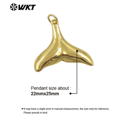 WT-P2001 Wholesale Unique Lovely Fish Tail Design Small Pendant Super Match Accessory for Earring or Necklace Jewelry Finding