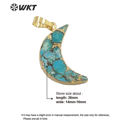 WT-P1727 2021 Best Jewelry Copper Turquoise Stone Pendant Dignity and Fine Jewelry Pendant As a Gift for a Wonderful Party