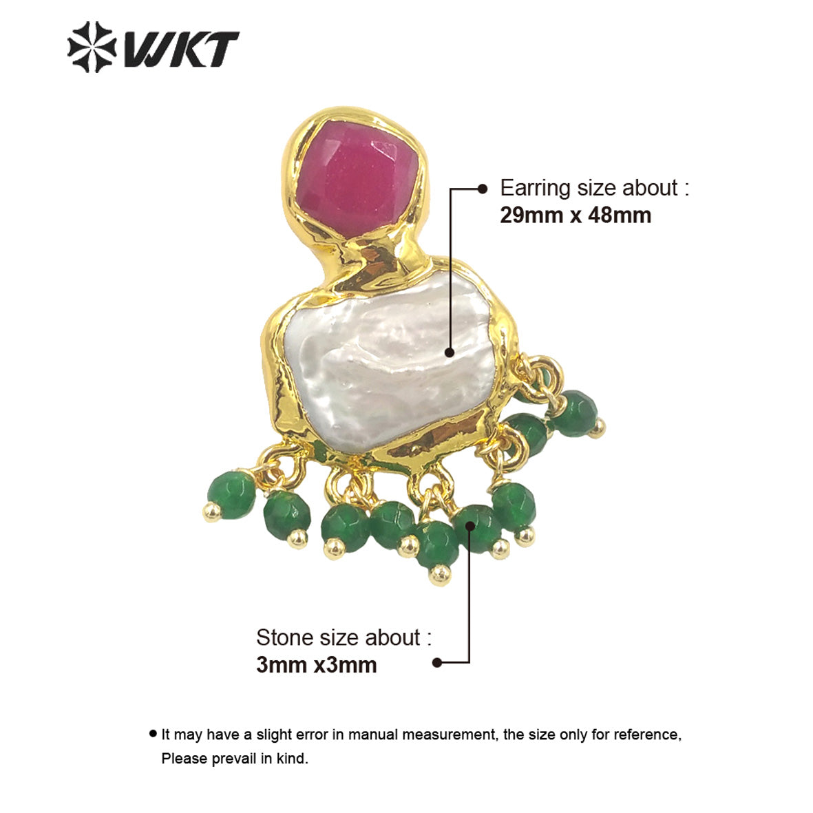 WT-MPE118 Gorgeous Fashion Dangling Charm Natural Freshwater Pearl Earrings Amazing Women Anniversary Gold Statement Studs