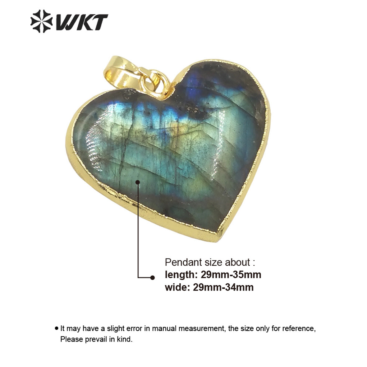 WT-P1726 2021 Fashion Jewelry Labradorite Stone Pendant Dignity and Fine Jewelry Pendant As a Gift for a Wonderful Party