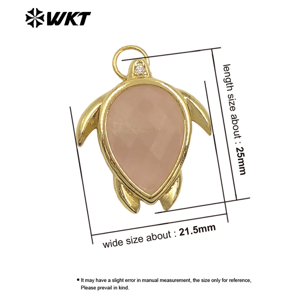 WT-P2015 Wholesale Exquisite Sea Turtles Shape Natural Gemstones Gold Plated Lovely Pendants For Ladies Jewelry Decoration