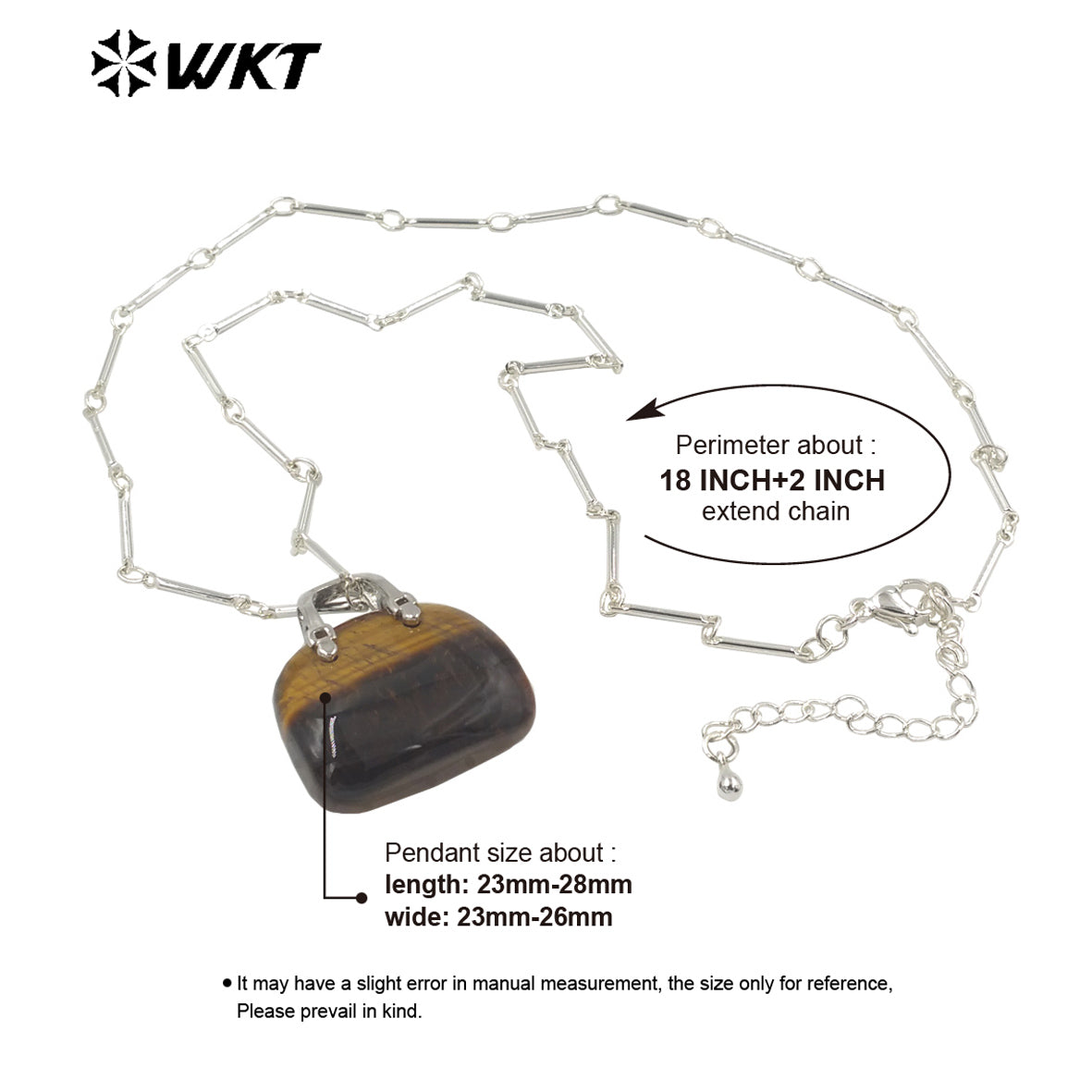 WT-N1362 Cute Handbag Shape Crystal Clear Natural Colored Gemstone Necklace Ladies Jewelry Necklace Gemstone Necklace