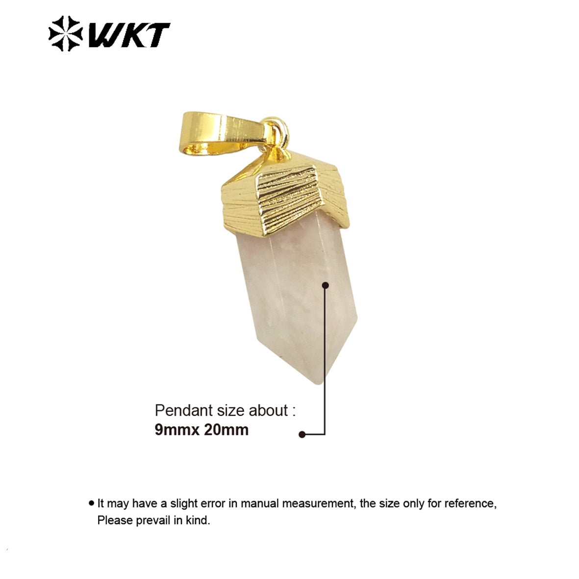 WT-P1915 New Precious Stone Design Pendant 18k Real Gold Plated Claw Setting Oval Amazonite Amethyst Stone Pendants for Birthday