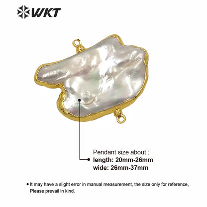 WT-JP240 Most Populared Natural Freshwater Pearl Pendant Fashion Jewelry Making Connectors Irregular Pearl Pendants
