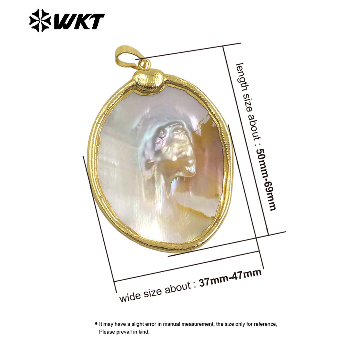 WT-JP410 Wholesale Fashion High Bright Randomly Shape Natural Mother of Pearl Pendant for Women Jewelry Design