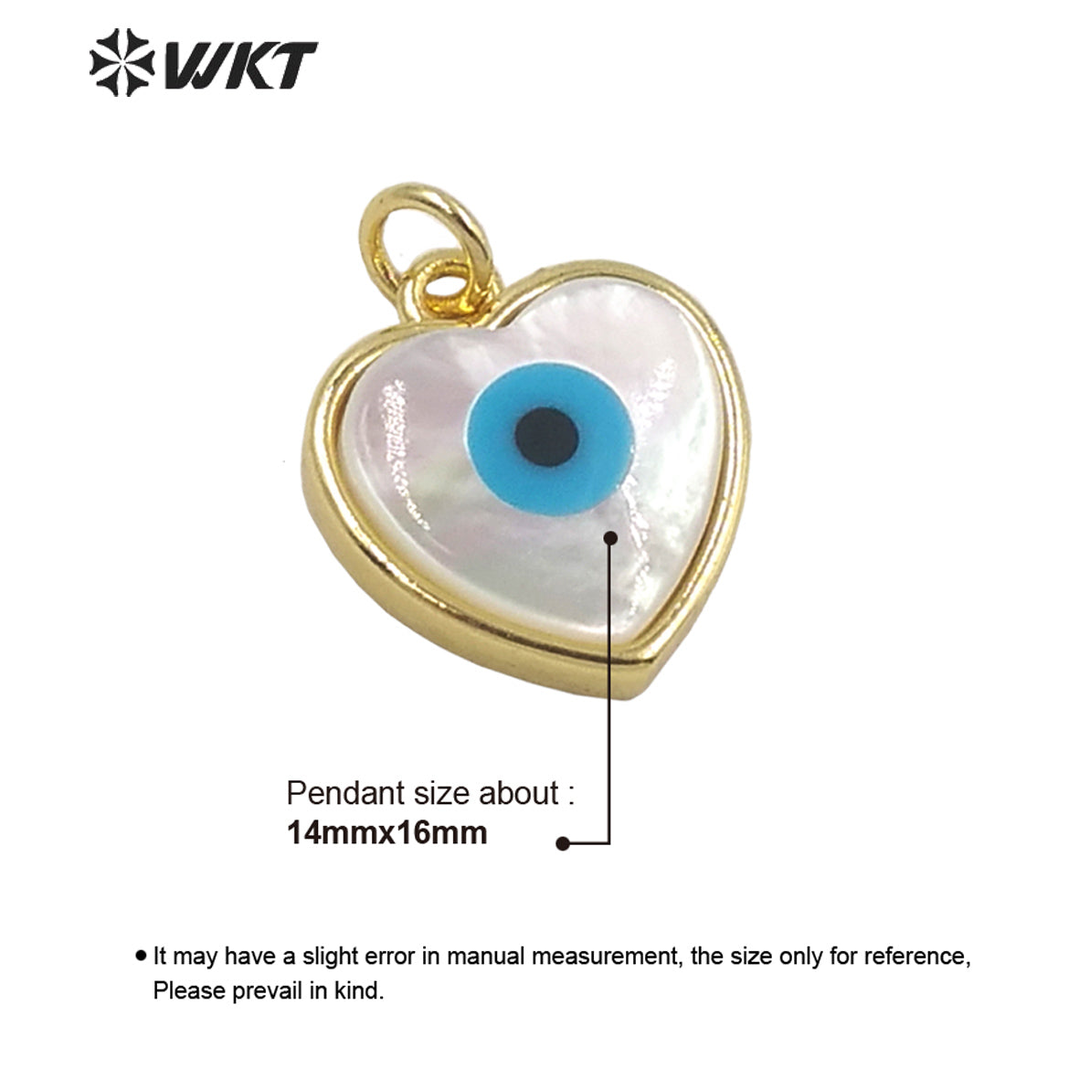 WT-JP281 White Magical Turkey the Devil Eye Shells Pendant Fantasy Beautiful Inlaid Shine and Moving Fashion Pendant for Women