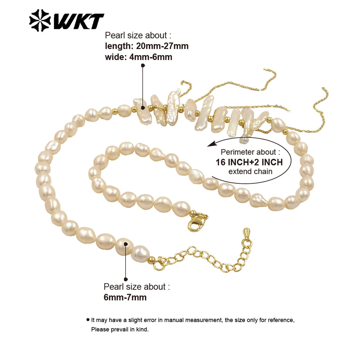 WT-JN278 Amazing Gorgeous Europe Hot Styles Natural Freshwater Pearl Necklace for Women Choker Design
