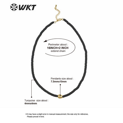 WT-JN125 HOT New Arrive 4mm Spacer Beads Choker Necklace Lady pink Color Cowrie Shell Choker Necklace with Charms