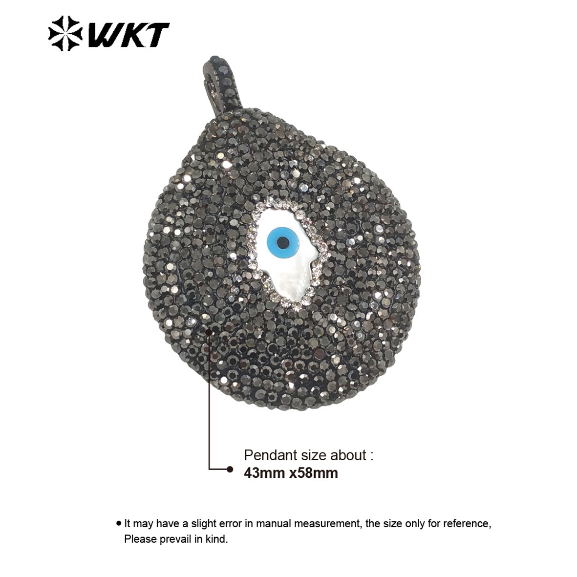 WT-JP292 Zircon Pendant Eye Embellishment Exaggerated Punk Pendant Eye-catching Earrings Women Shell Pendant