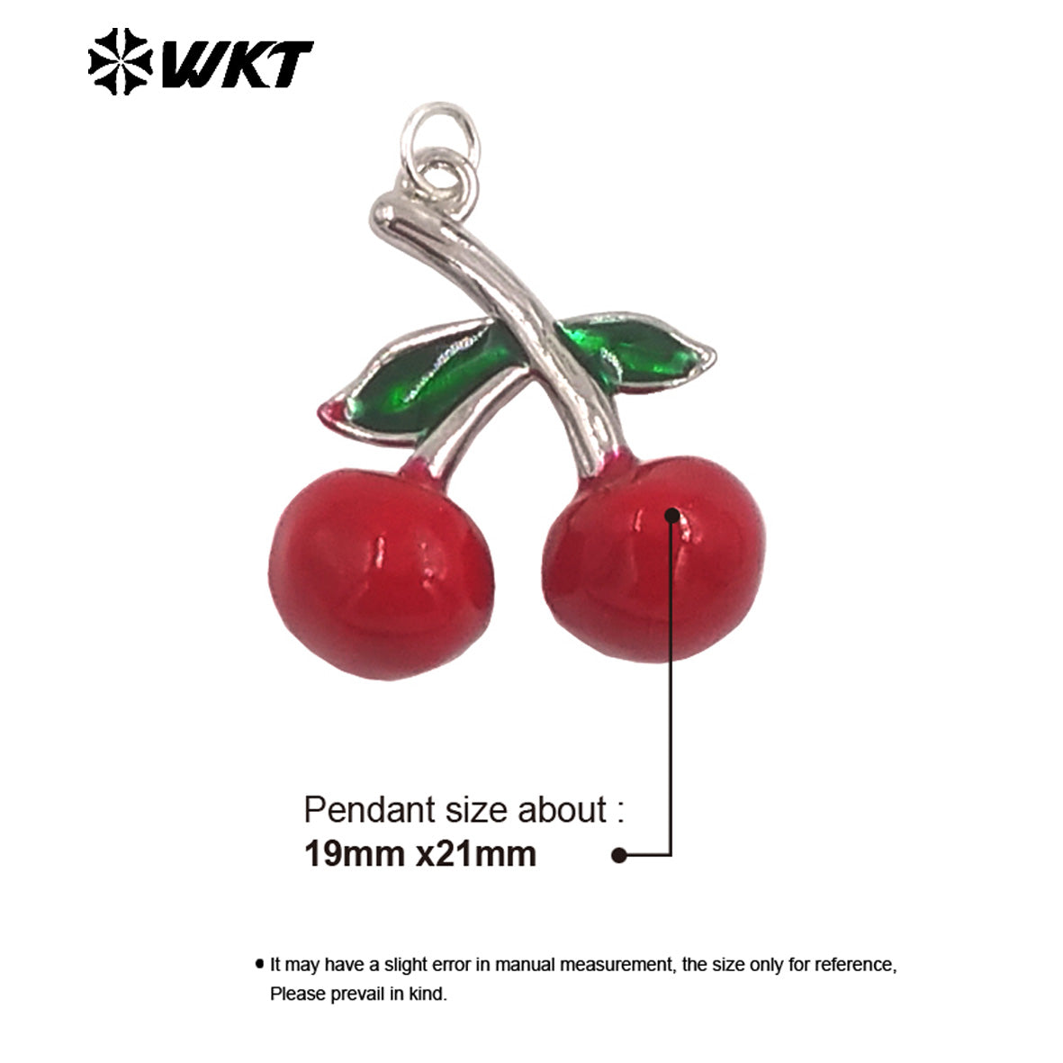 JFE155 Lovely Design Double Cherries Little Pendant Silver Gold Plated Ladies Jewelry Accessory for Handmade Good Quality