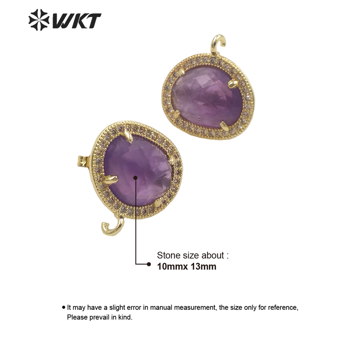 JFE80 Wholesale Fashion Gold Bezel 18k Electroplated Natural Stone Earring Studs Women Beautiful Precious Stone Earring Findings