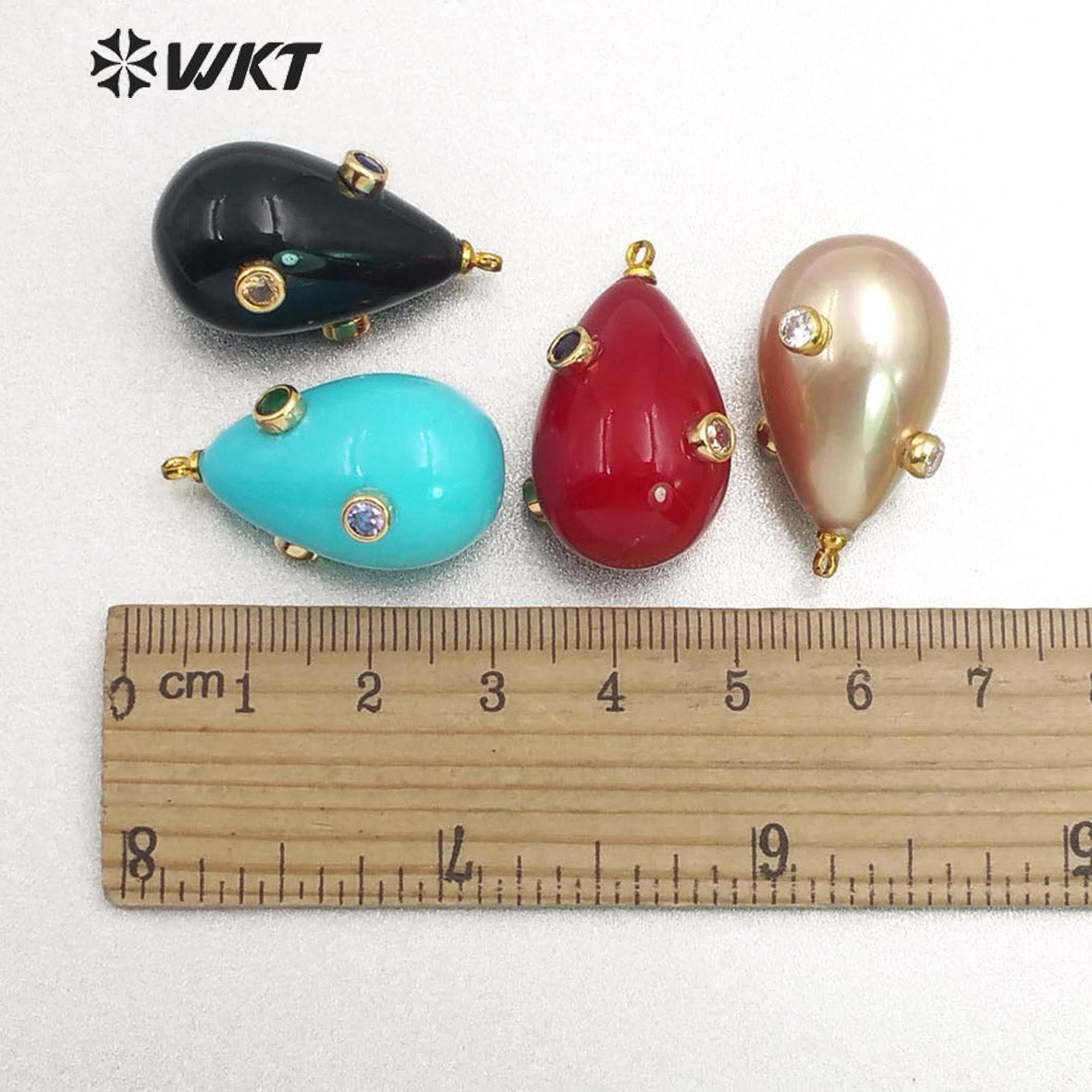 MP137 Wholesale Top Fashion Unique Design Droplet Shape Pendant Jewelry With CZ Micro Pave Lady Blue Red Black Pendant