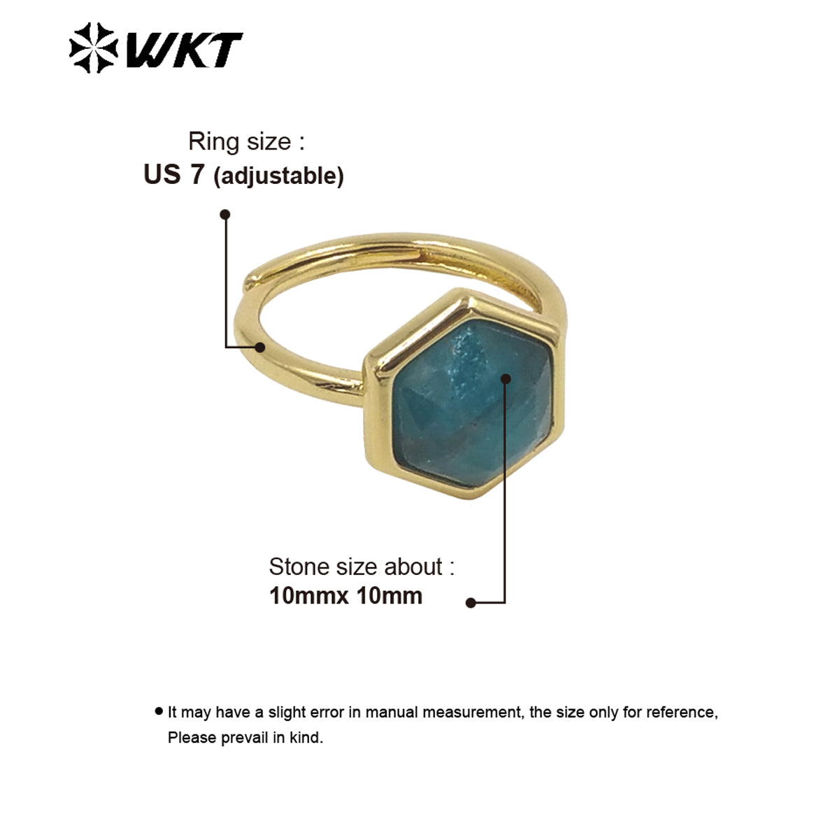 WT-R468 Newest Fashion Trendy Ring 18k Real Gold Plated Round Star Stone Anniversary Women Ring Hot INS Stone Ring