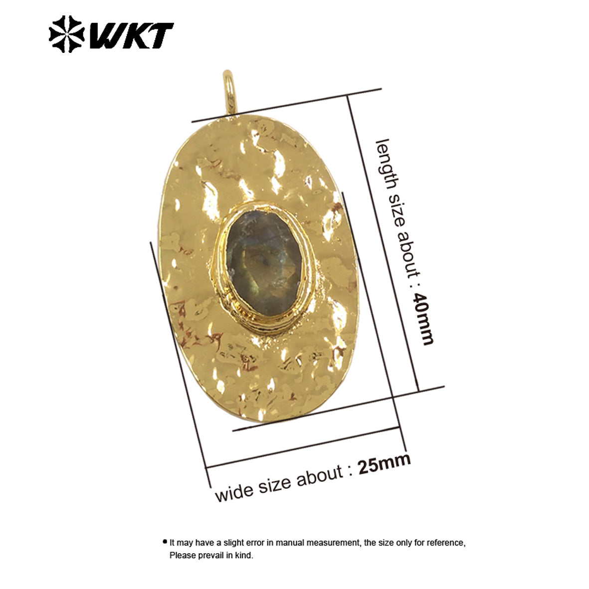 WT-P2104 Fresh Design 18K Gold Electroplated With Natural Gemstones Long Pendants For Women Simple Necklace DIY Making