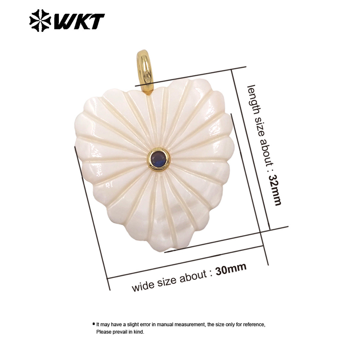 WT-JP526 Newest Exclusive Design Zircon And White Shell Hand Carved Heart Shape Pendant For Girls Romantic Jewelry Decorative