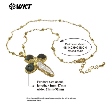 WT-JN284 Lastely Populared Design Necklace With 18k Gold Plated for Women Precious Birthday Gifts