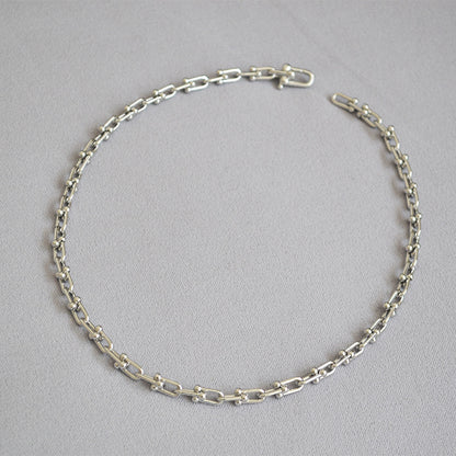 WT-N1228 Supper Hot Wholesale U Chain Top Quality Jewelry Brass With Full Gold Eletroplated U Chain Women Necklace Chain