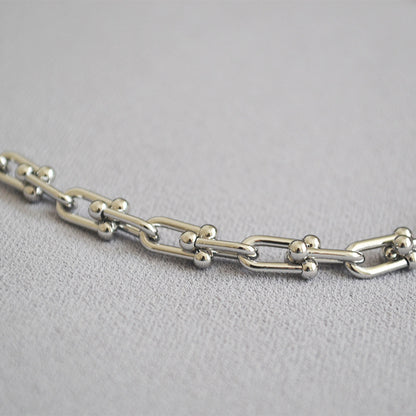 WT-N1228 Supper Hot Wholesale U Chain Top Quality Jewelry Brass With Full Gold Eletroplated U Chain Women Necklace Chain