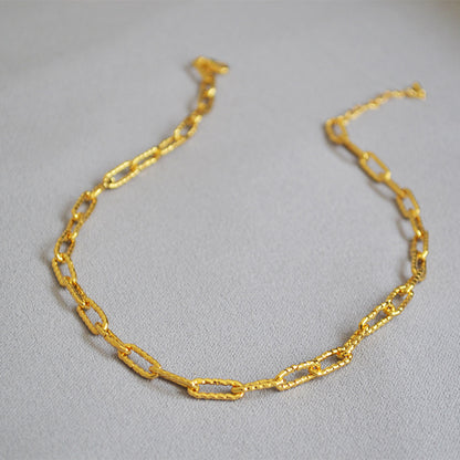 BFN013 Wholesale 18k Real Gold Plated Resist Tarnishable Fashion Lady Chain Necklace Hiphop Style Casual Necklace