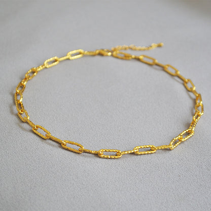 BFN013 Wholesale 18k Real Gold Plated Resist Tarnishable Fashion Lady Chain Necklace Hiphop Style Casual Necklace