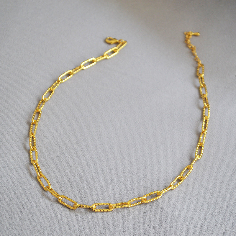 BFN013 Wholesale 18k Real Gold Plated Resist Tarnishable Fashion Lady Chain Necklace Hiphop Style Casual Necklace