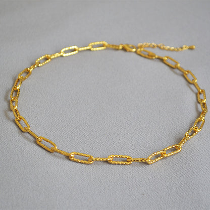 BFN013 Wholesale 18k Real Gold Plated Resist Tarnishable Fashion Lady Chain Necklace Hiphop Style Casual Necklace