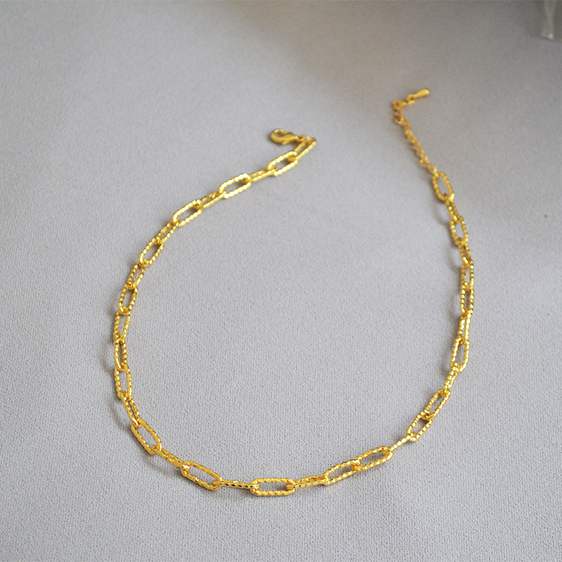 BFN013 Wholesale 18k Real Gold Plated Resist Tarnishable Fashion Lady Chain Necklace Hiphop Style Casual Necklace
