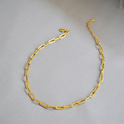 BFN013 Wholesale 18k Real Gold Plated Resist Tarnishable Fashion Lady Chain Necklace Hiphop Style Casual Necklace