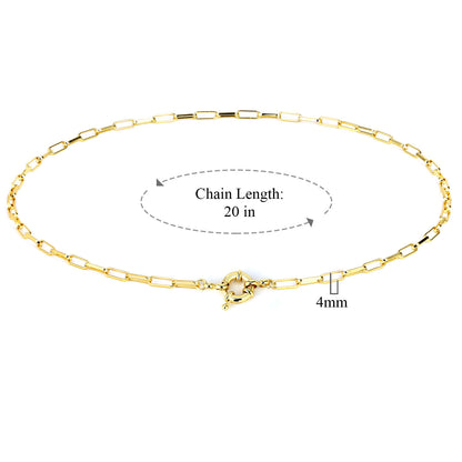 BFN012 Wholesale 18k Real Gold Plated Long Link Chain with Clasp Connectors Handmade Custom Made Size Brass Gold Necklace
