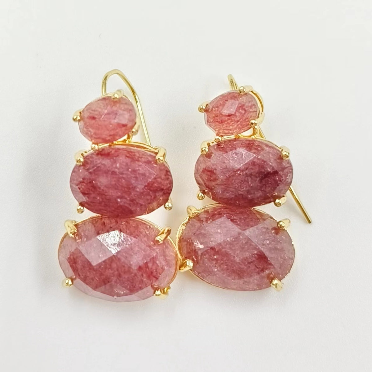 WT-E736 Amazing Colorful Elegant Natural Gemstone Long Charming in Drop Earrings Women Pendant Earrings