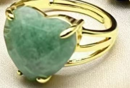 WT-R616 Trendy Romantic 18K Gold Plated Colorful Natural Gemstones Faceted Heart Shape Rings As Lady Anniversary Jewelry Present