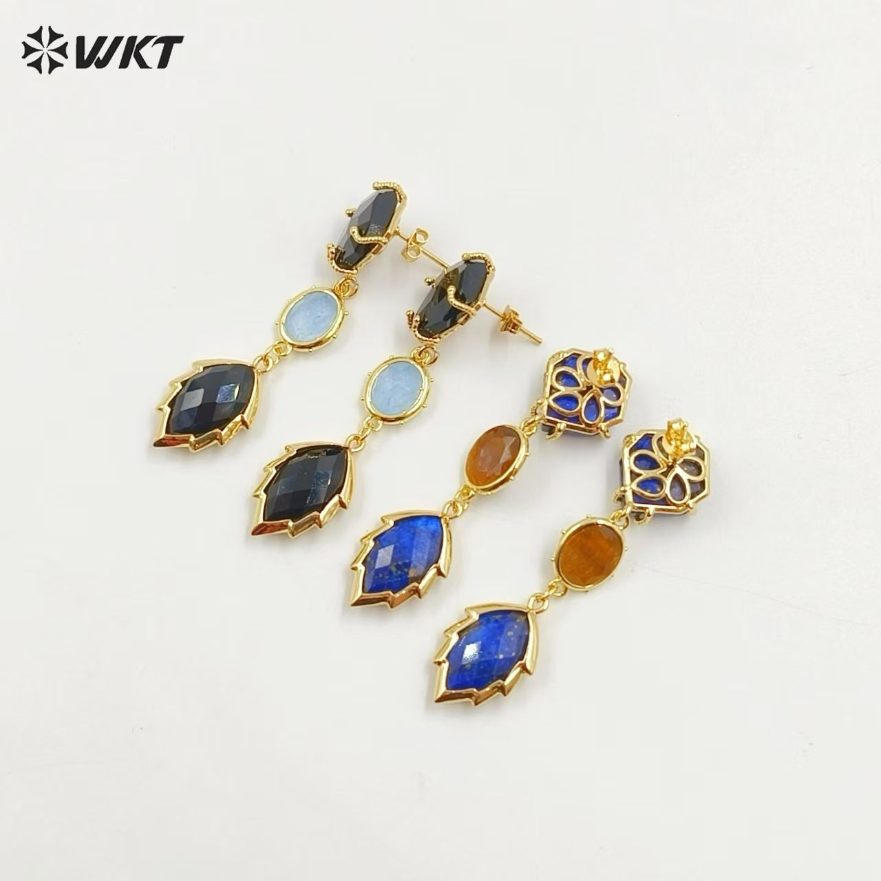 WT-E776 New Design Gemstones Ladies Earrings Colorful Stone for Women Jewelry in Holiday Parties Elegant Accessory