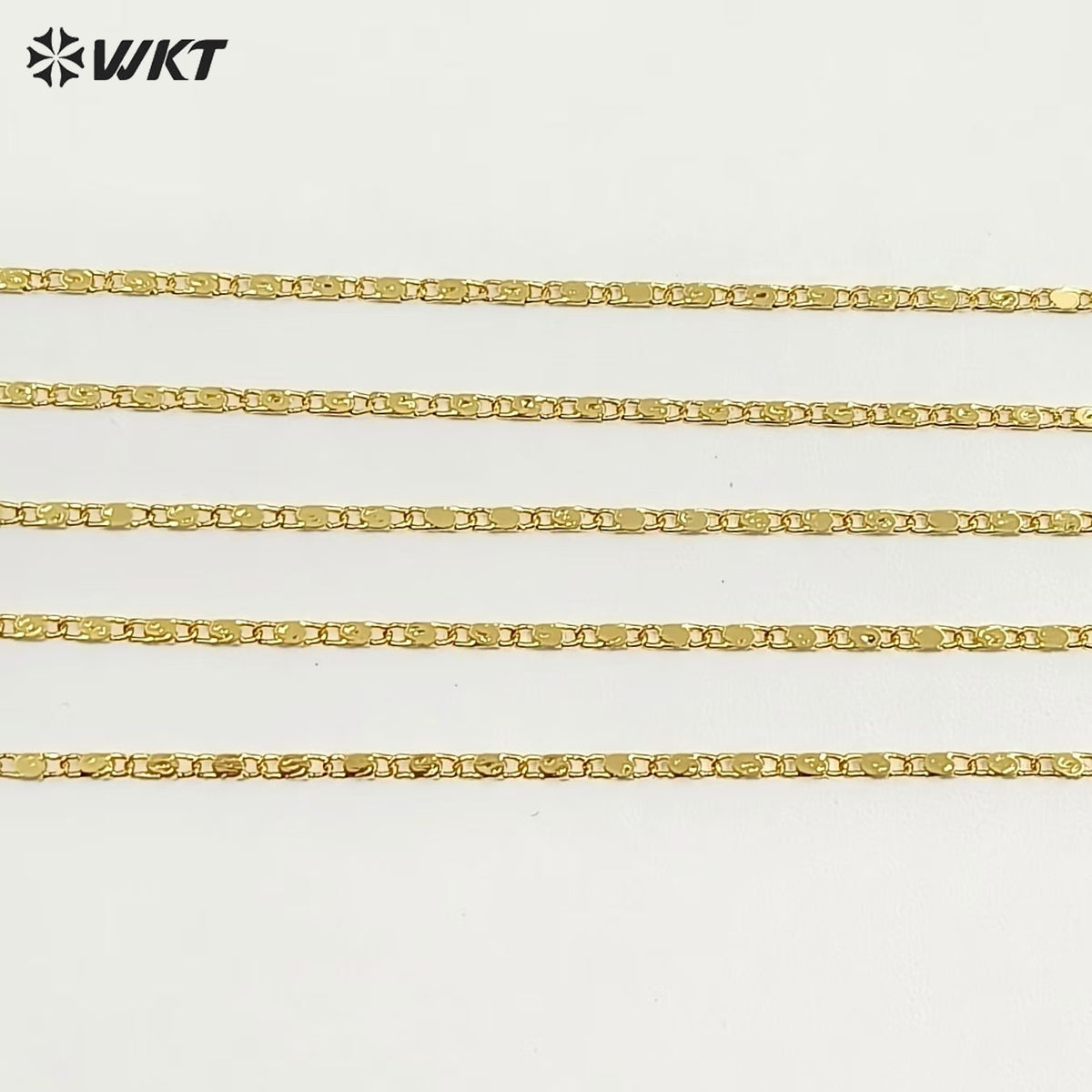 WT-BFN035 Beautiful and Delicate High Quality Women Gold Chain With 18k Gold Plated Brass Bracelet Chain Necklace