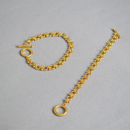 WT-B564 Wholesales WKT New Hand Make Brass Stick Chain with Gold Electroplated Women Fashion Clasp Statment Chain Bracelet