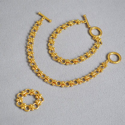 WT-B564 Wholesales WKT New Hand Make Brass Stick Chain with Gold Electroplated Women Fashion Clasp Statment Chain Bracelet