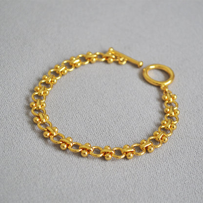 WT-B564 Wholesales WKT New Hand Make Brass Stick Chain with Gold Electroplated Women Fashion Clasp Statment Chain Bracelet