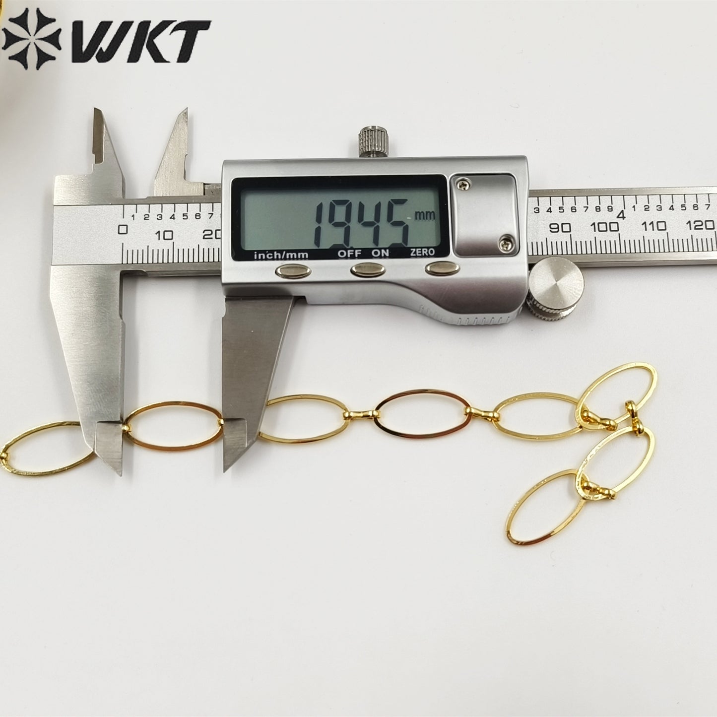 WT-BC193 Newest Fashion 18k Real Gold Plated Brass Chain Sell by Meters Oval Shape Handmade Yellow Brass Big Metal Chain